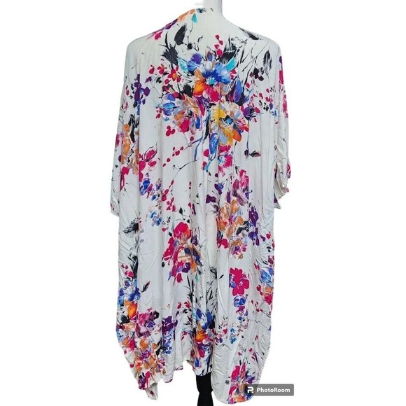 Umgee Open Front Watercolor Duster Kimono Size M/L - Picture 4 of 7